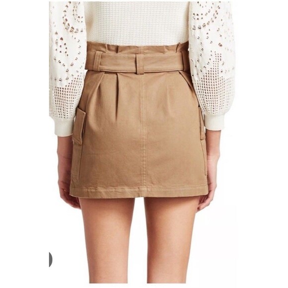 A.L.C. 'Mia' Belted tan beige Mini Skirt Size 4 - Picture 8 of 8